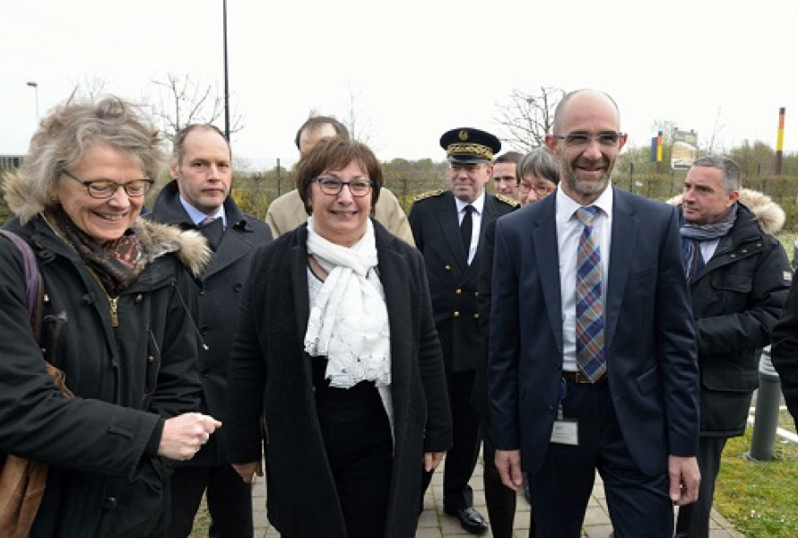 Accueil de la Secrétaire d'Etat Martine PINVILLE